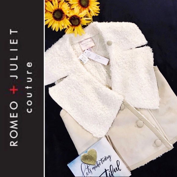 Romeo and Juliet Couture Jackets & Blazers - Romeo and Juliet Couture Sherpa lone suede vest